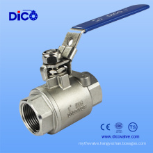 2000wog Stainless Steel Thread 2PC Ball Valve